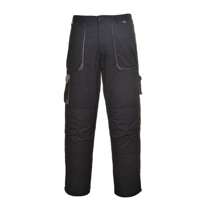 TX16 Portwest Texo Contrast Trousers - Lined Black S Regular