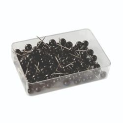 MAP PINS BLACK PACK OF 100 26891